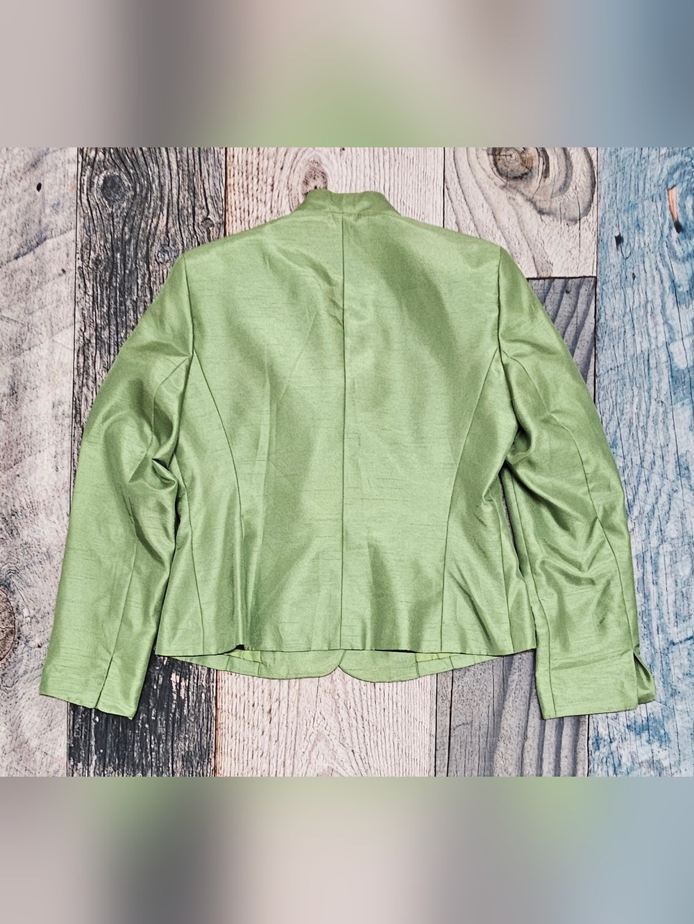 Le Suit Skirt Suit Set Lined Women's Size 10 Lime Green Academia Preppy - Picture 5 of 10